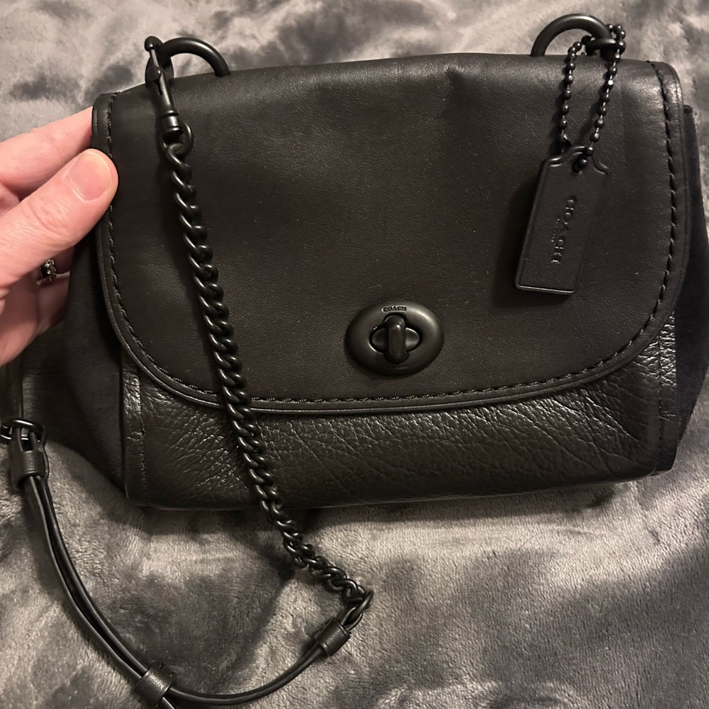 Coach Black Leather Crossbody Bag